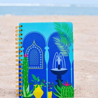 the-little-beach-attendant-accessories-notebook-garden-majorelle-face